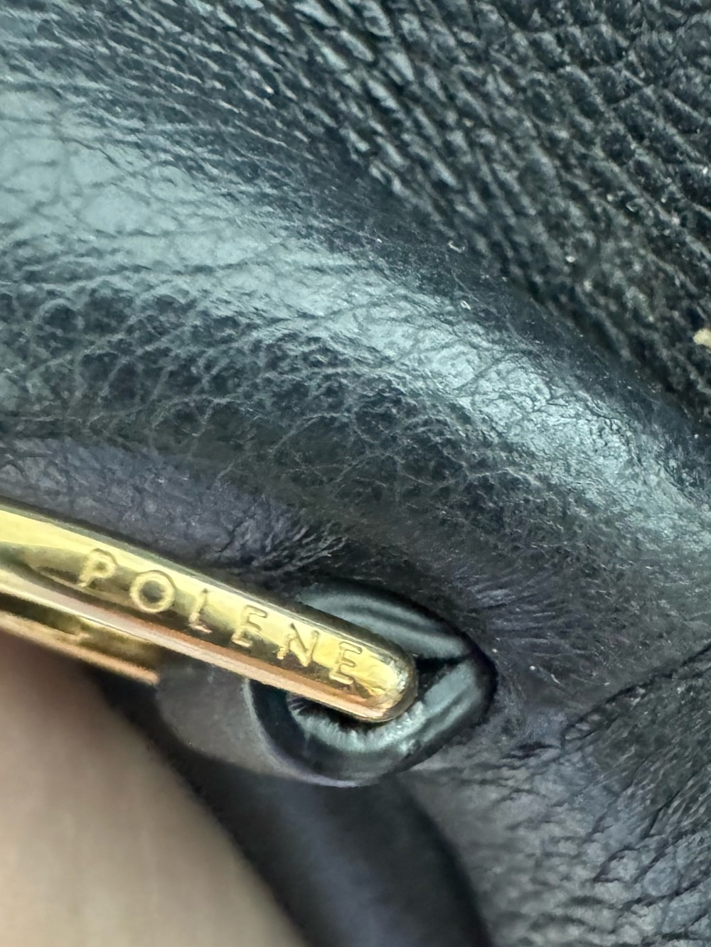 POLENE Numéro Neuf EDITION TEXTURED BLACK bag * no shoulder strap - Picture 10 of 17